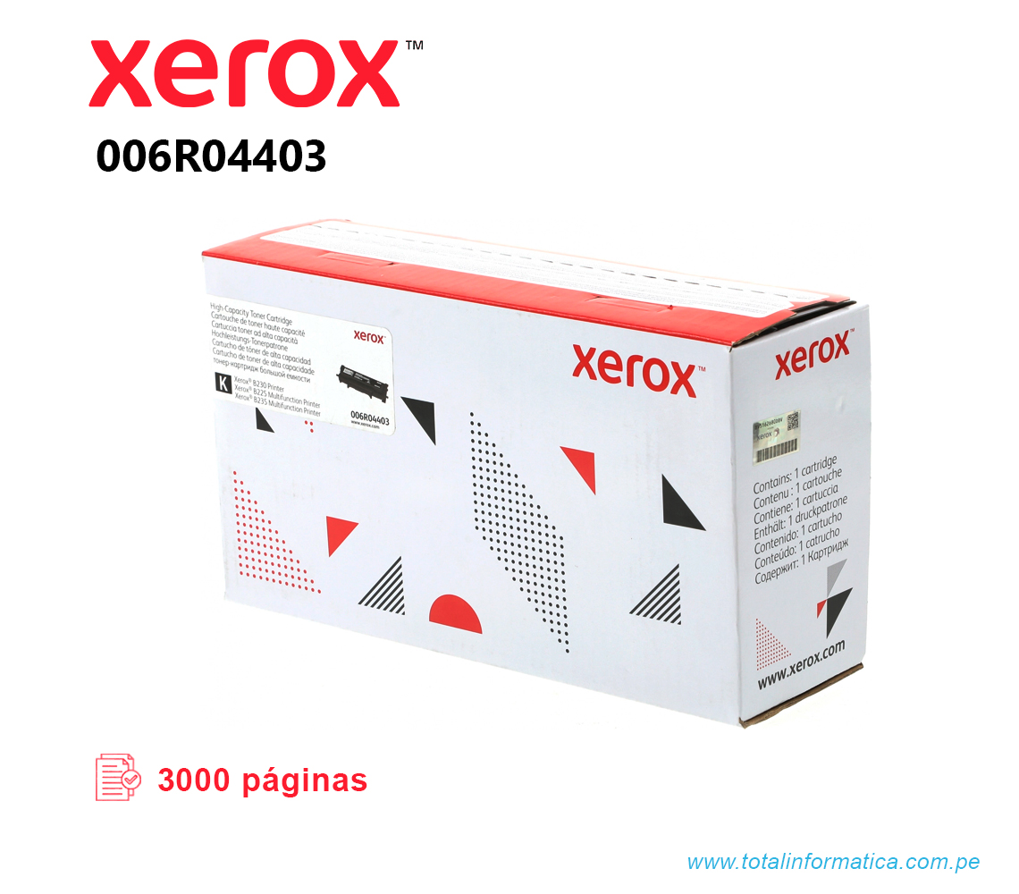 TONER XEROX 006R04403, PARA B230, B235 3K PAG